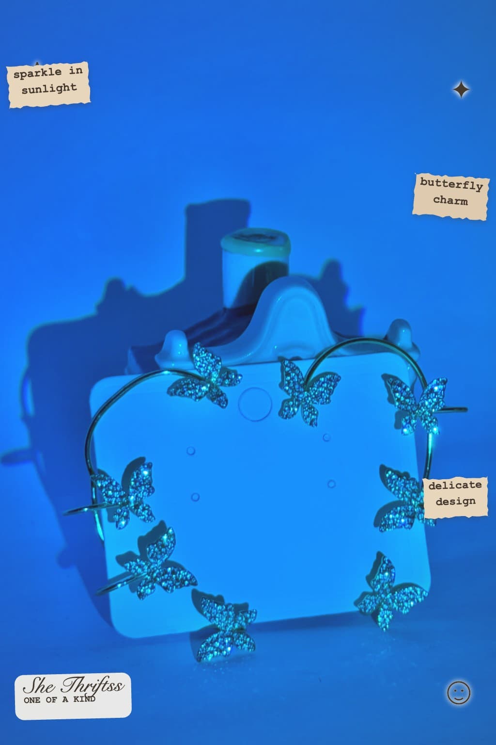 Beautiful butterfly crystal ear muffs