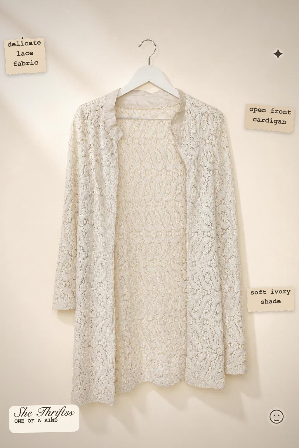 Ivory lace cardigan