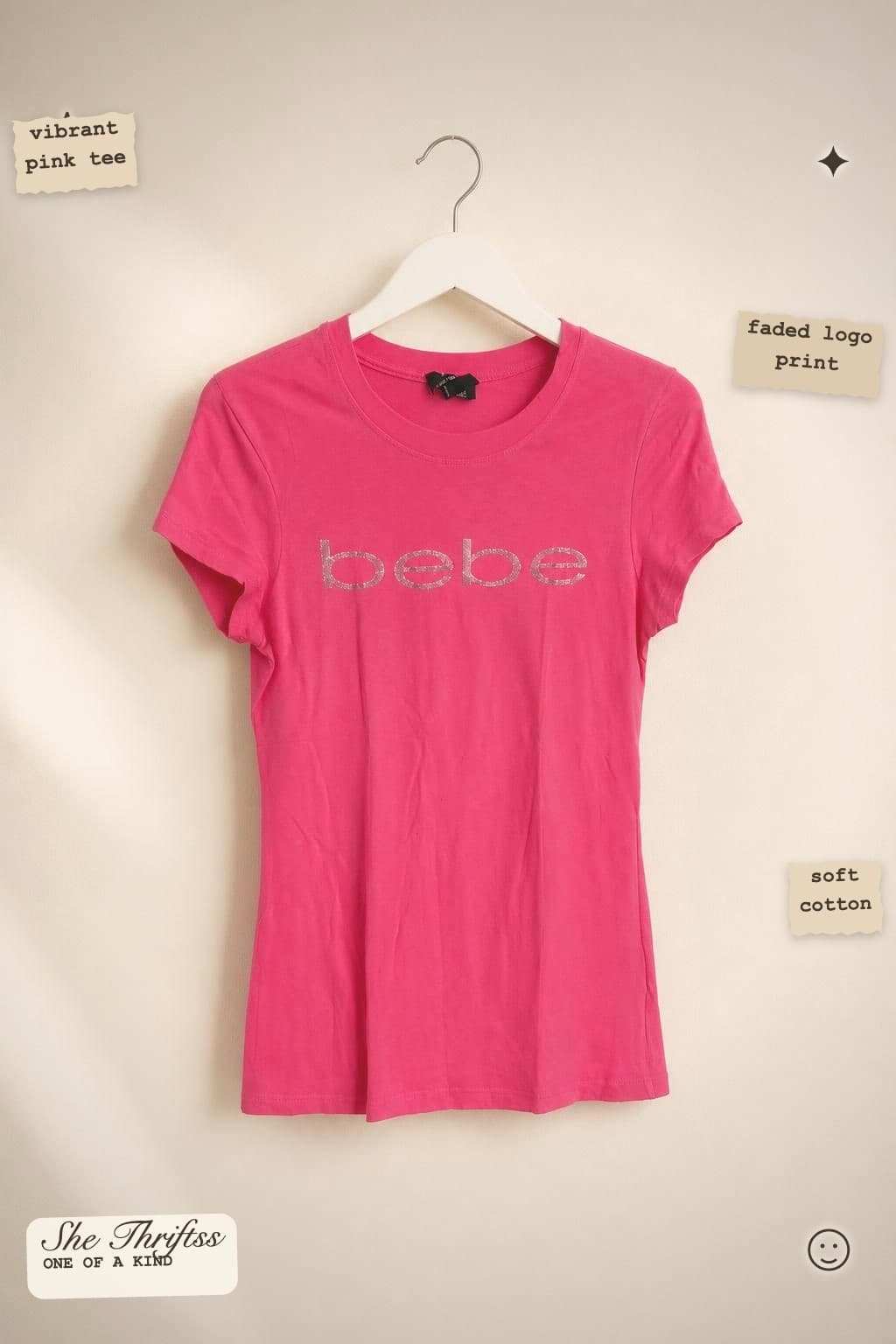 Pink logo tee