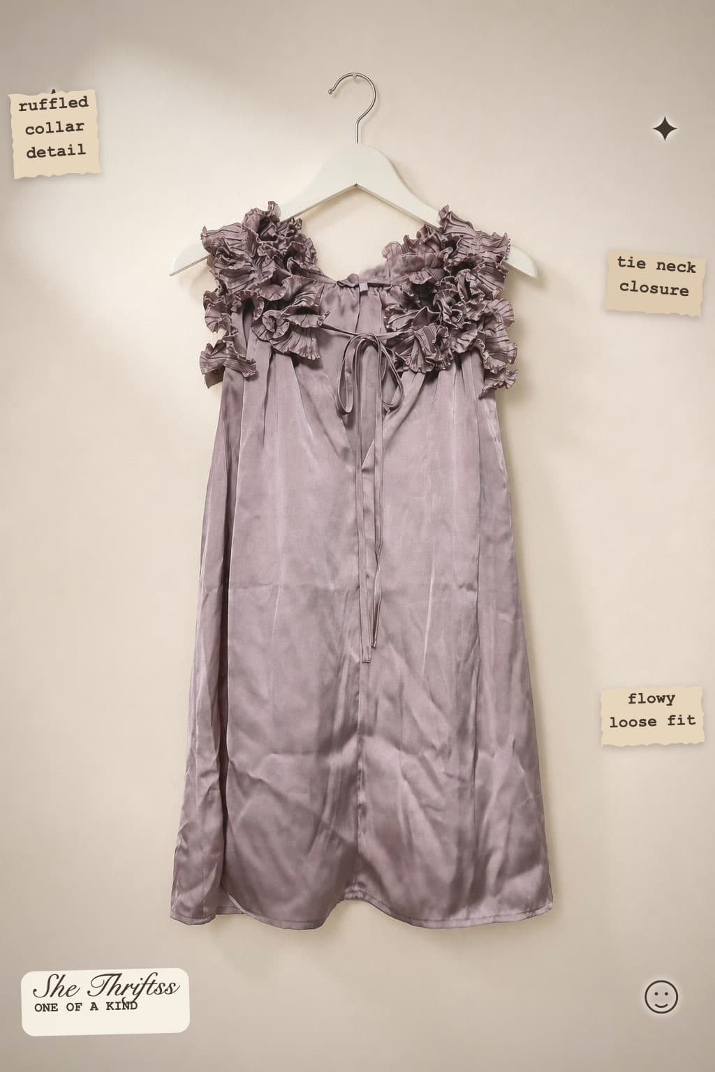 Y2K Ruffled collar sleeveless top