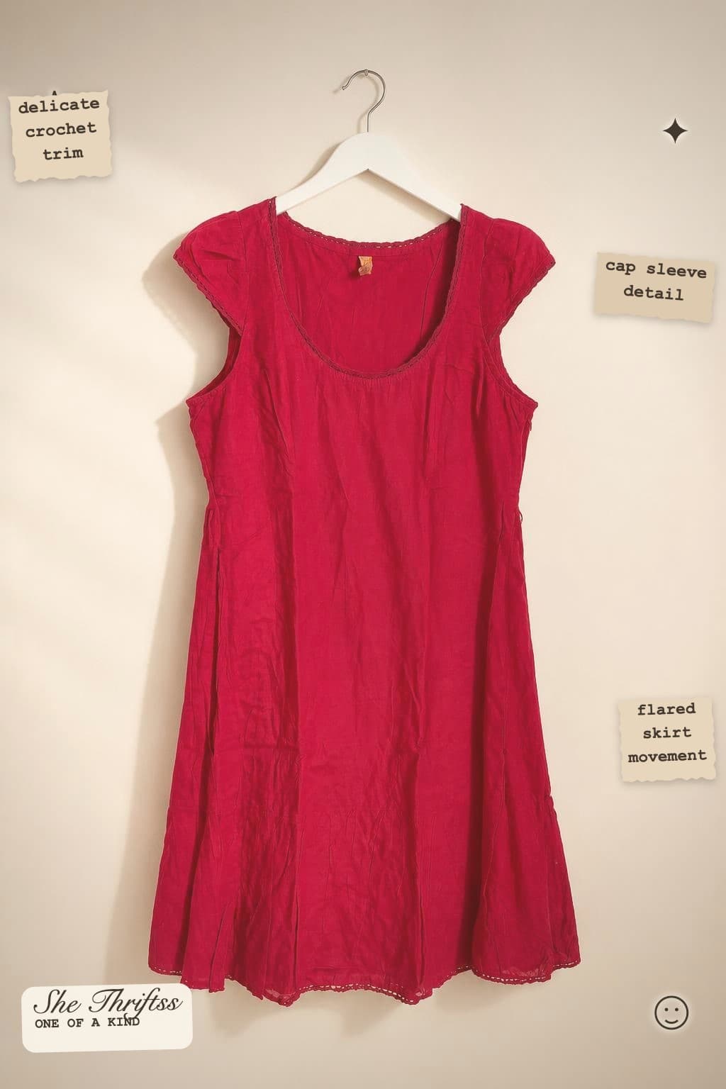 Scarlet cap sleeve dress